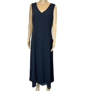 Danny & Nicole Maxi Dress Size 10 Black Lined Zip Back Sleeveless